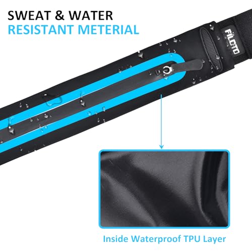 Blue Running Belt Fanny Pack for Men & Women Reflective Waist Pack Adjustable Fitness Bag