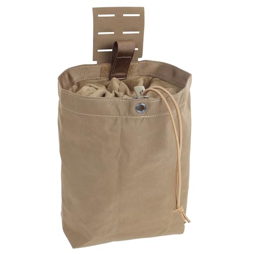 Coyote Brown Tactical Dump Pouch - Foldable Mag Utility Pouch for Battle Duty Belt