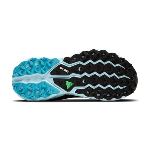 Waterproof Mountain Trail Running Shoes for Women - Black, Blue Flower, Cascadia 19 GTX