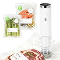 Handheld Food Vacuum Sealer with 30 Reusable Bags - Portable & Battery-Powered