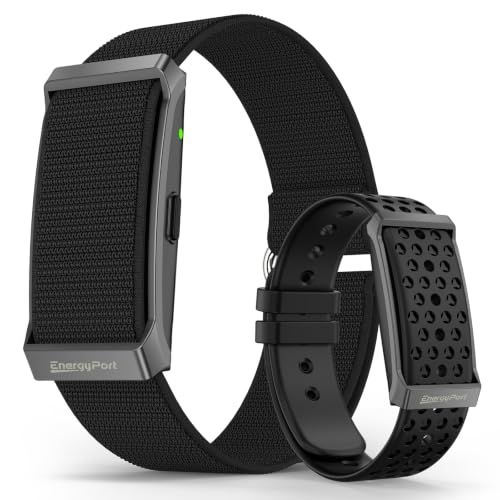 EnergyPort Black Fitness Tracker with Blood Oxygen & 170+ Sport Modes, 60-Day Battery