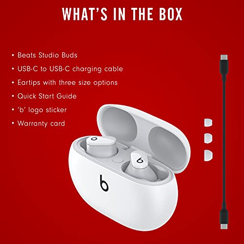 Beats Studio Buds True Wireless Noise Cancelling Earbuds White Without AppleCare+