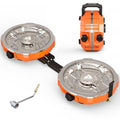 Cofiyard Orange Portable 20,000 BTU Camping Stove with 2 Burners, Folding Design & Carrying Bag