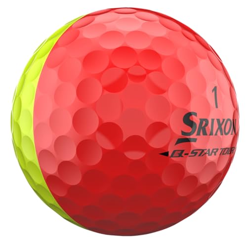 Srixon Q-Star Tour 6 Divide Golf Balls - Yellow/Red, Tour Performance