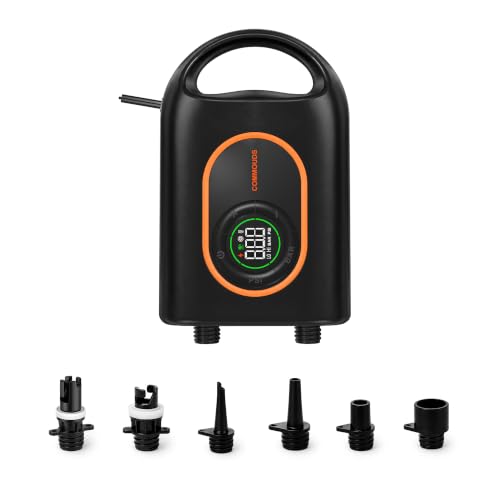 Electric Paddle Board Pump 20 PSI with Auto Shut-Off, Dual-Stage Inflation, Portable SUP Air Pump for Kayak Boat & Surfing