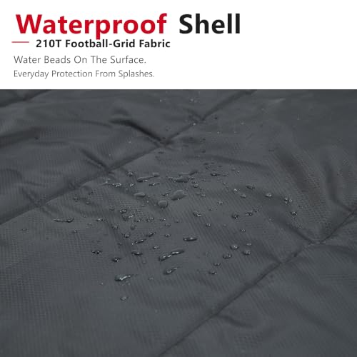 Big & Tall 0 Degree Sleeping Bag for Adults - Black, 84 x 40 Inches, Flannel Lining, Right Zip - PO PO BEAR
