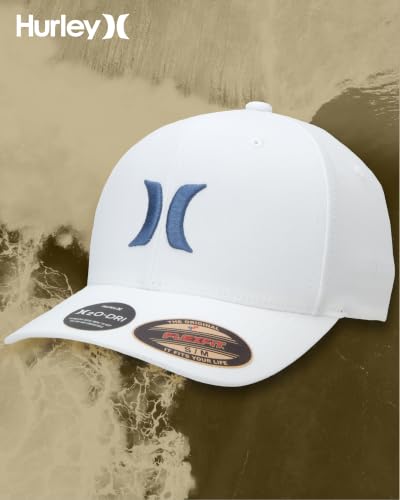 Hurley Men's Fitted Baseball Cap - One & Only Flexfit Summit White S-M