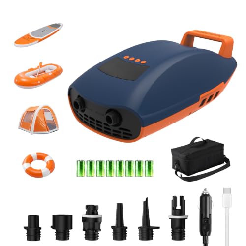Electric SUP Pump with 78Wh Battery and Rapid Inflation for Paddle Boards & Inflatable Water Sports