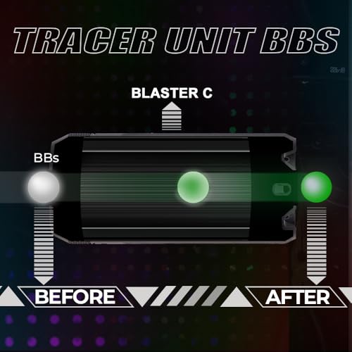 ACETECH Black BL4STER C Tracer Unit for Airsoft Green Gel BB in the Dark