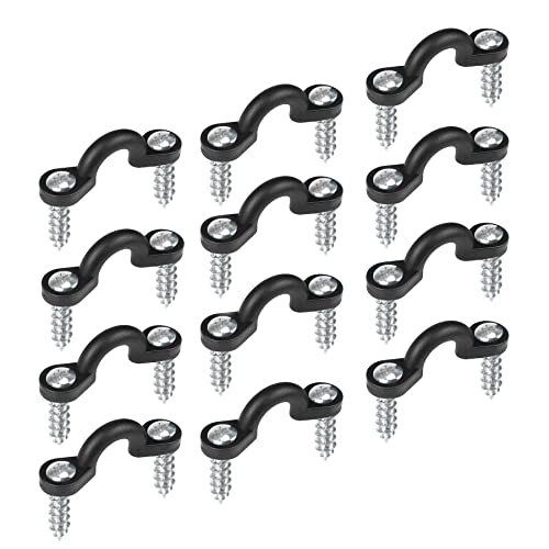 Kayak Pad Eye Kit with Screws - Tri-Grip Rivets, Black, 12 Sets