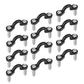 Kayak Pad Eye Kit with Screws - Tri-Grip Rivets, Black, 12 Sets