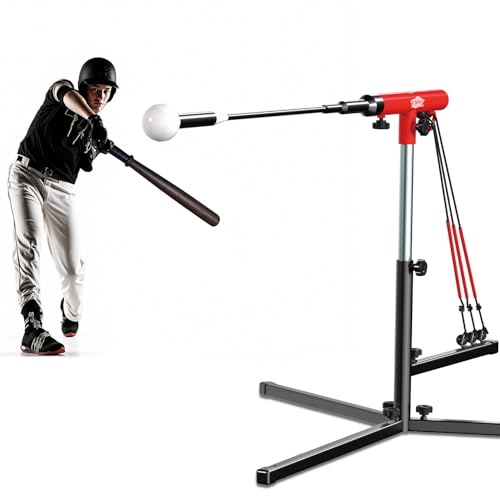 Youth Baseball & Softball Swing Trainer with Auto Reset & Adjustable Height