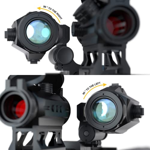 Feyachi M40 3X Red Dot Magnifier with Flip-to-Side Mount, Focus & Windage Adjustment