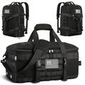Black Extra Large Tactical Duffle Bag with Shoe Compartment & Multiple Pockets