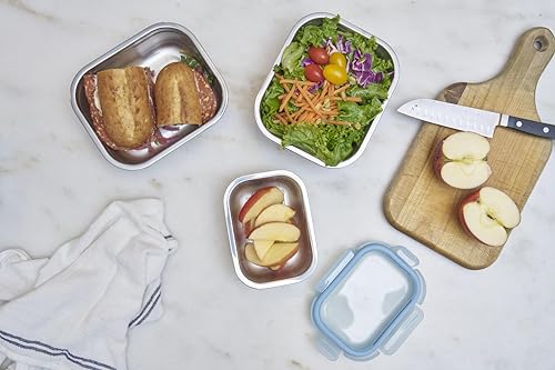 Hydro Flask Food Container Set – Leakproof Stainless Steel Lunch Boxes with Lids, 2, 3.5 & 5 Cups Rain Bundle
