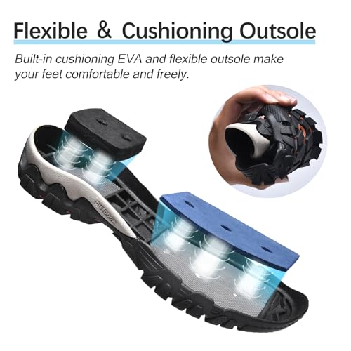 Water Shoes for Men Hiking Fishing Beach Wading - 10.5 Black