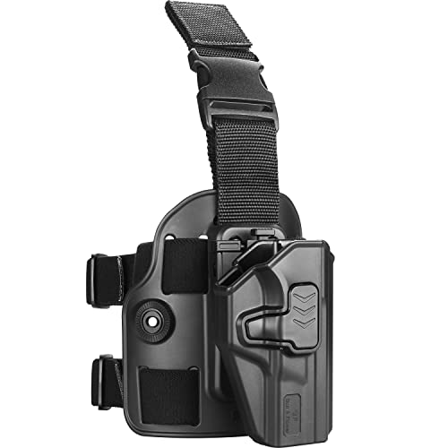 GUN & FLOWER Drop Leg Holster for S&W M&P 9MM/.40 Level II Retention Tactical