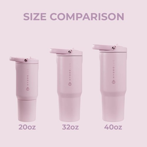 HydroJug Sport - 32oz Stainless Steel Tumbler with Straw | Vacuum Insulated & Leakproof, Sweet Pea