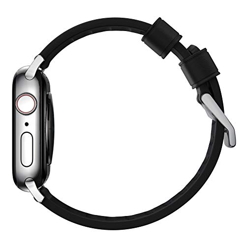 Nomad Active Leather & Waterproof FKM Rubber Apple Watch Band 45mm