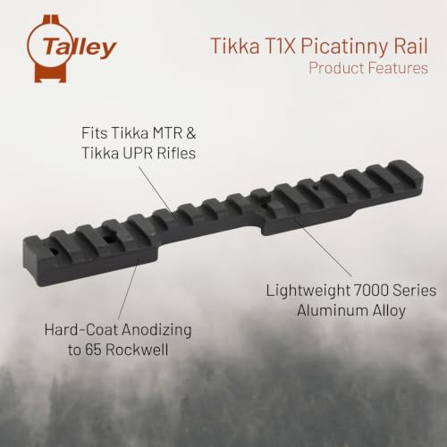 Talley Tikka T1X Picatinny Rail 20 MOA Right Hand Scope Mount Aluminum
