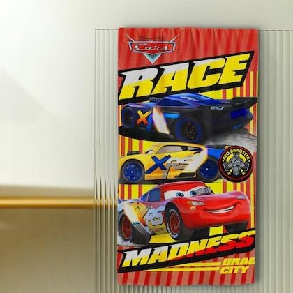 Royal Wear Kids Soft Hooded Bath Towel - Official Licensed Cars Design | 40 x 60 Inches