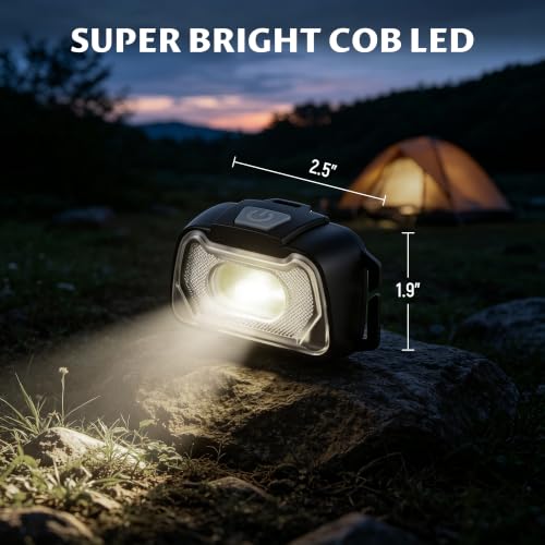 Camping Headlamp Flashlight 4 Pack - Bright, Lightweight, Battery Powered