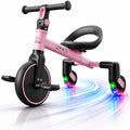 Ridego 3-in-1 Toddler Tricycle Pink for Ages 2-5 with Drift & Walker Modes