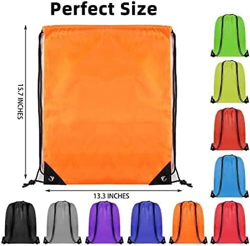 GoodtoU Drawstring Backpack - Lightweight Nylon Cinch Bag for Gym, Travel & School | 60 Pcs, 3.0L, 20 Colors