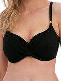 Fantasie Women's Ottawa Underwire Bikini Top 32F Black Supportive Swimsuit