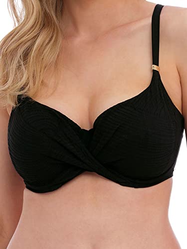 Fantasie Women's Ottawa Underwire Bikini Top 32F Black Supportive Swimsuit