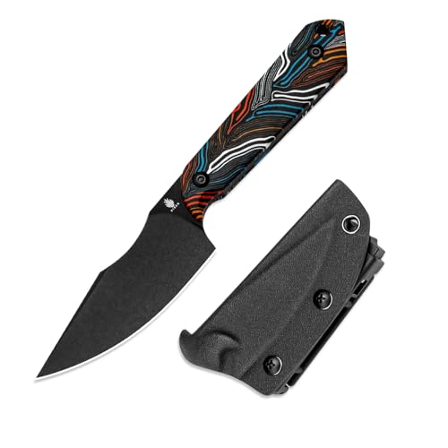 Kizer Mini Harpoon Fixed Blade Knife with Sheath - 3V Steel, G10 Handle, Compact EDC