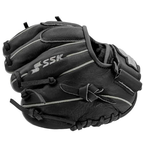 SSK Z5 Baseball Training Gloves 8.5" Black Right Hand Throw - Game-Ready Leather