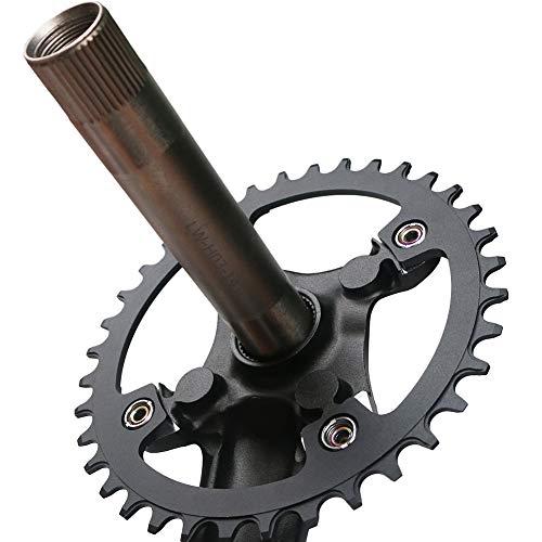 Single Speed 32T Aluminum Mountain Bike Crankset - 170mm Black