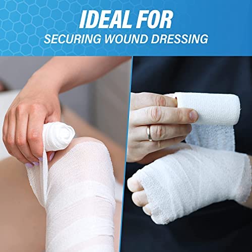 Gauze Bandage Rolls –96 Rolls- Premium First Aid Supplies for Safe Adventuring–Flexible, Stretchable, Breathable Gauze – 3” x 4.1 Yards Bandage Wrap for Wound Dressing