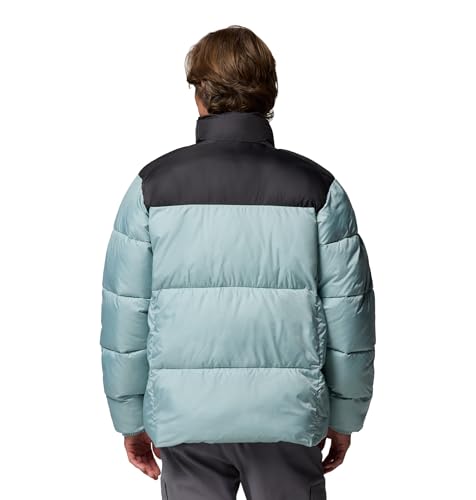 Men's Puffer Jacket - Lightweight Waterproof Insulated Coat, Large Blue
