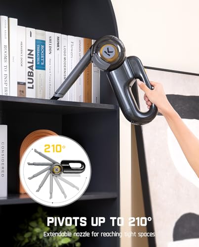 Fanttik V10 Ultra Deluxe Cordless Handheld Vacuum with 17kPa Suction, Foldable Nozzle & Charging Base