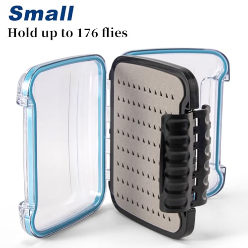 Dr.Fish Waterproof Fly Fishing Box 5X3.9X1.4 Inches Double Sided Storage Case