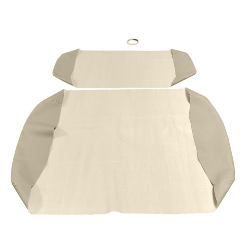 BuliBoao Golf Cart Front Seat Cover Staple On for E-Z-Go Workhorse, Microfiber Leather, Tan