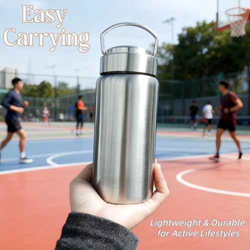 20oz Uninsulated Stainless Steel Sports Water Bottle - Leakproof, Reusable
