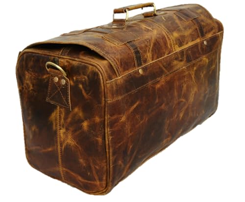 Urban Dezire Leather Travel Duffel Bag 20-inch Gym & Weekend Bag