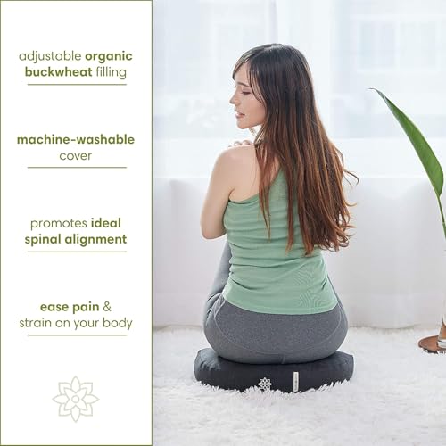 Travel Meditation Cushion with Washable Cover – Portable Floor Pillow for Relaxation