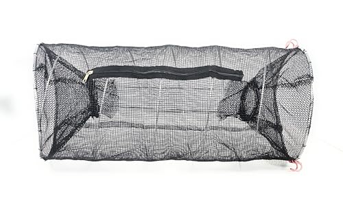 2 Pack Heavy Duty 24-Inch Crawfish and Minnow Traps Folding Collapsible Fishing Bait Nets