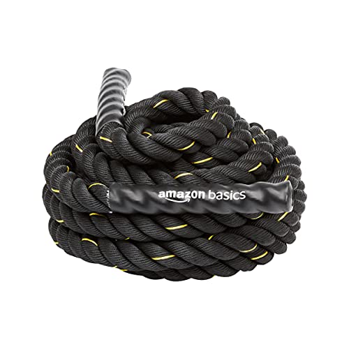 Amazon Basics 2 Inch x 30 Feet Battle Rope for Home Gym Workout, Exercise & Training Equipment