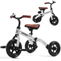 Toddler Tricycle 3-in-1 Folding Bike for 2-5 Years Glitter Silver