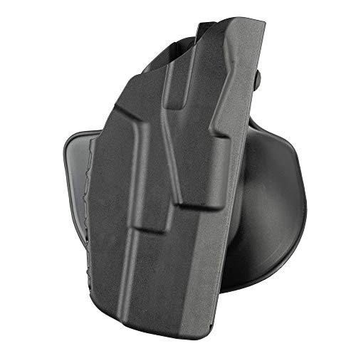 Safariland 7378 7TS ALS Paddle & Belt Loop Holster for Glock 17/22 - Plain Black, Right Hand, SafariSeven Nylon