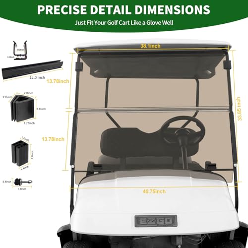 Golf Cart Windshield 3/16 inch Tinted for EZGO TXT 1995-2013 - Impact-Resistant