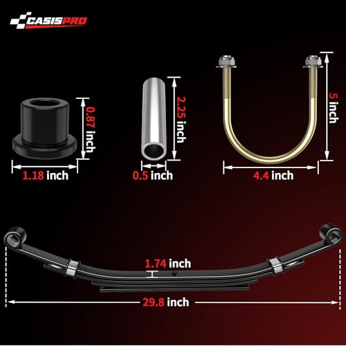Heavy Duty Golf Cart Rear Leaf Spring Kit for Club Car DS 1981-2023