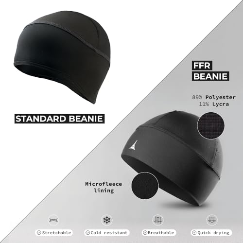 One Size White Skull Cap Helmet Liner Running Beanie - Thermal & Moisture Wicking