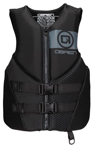 O'Brien Men's X-Large Neoprene Life Jacket - USCG Approved, Black