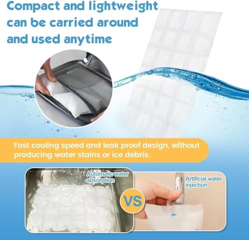 Reusable Ice Sheets for Coolers - 6PCS White Ice Pack Sheets for Camping & Lunch